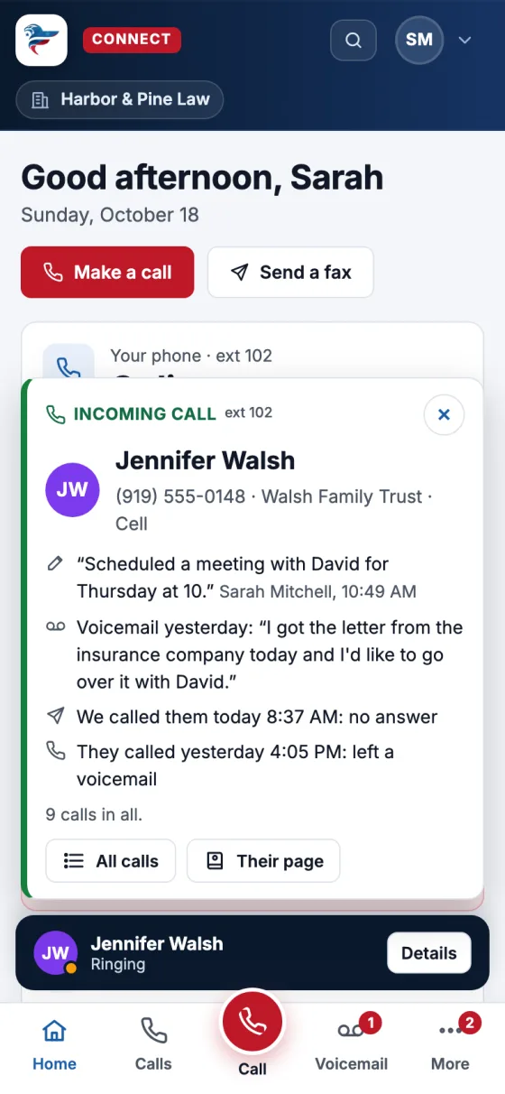 Who’s calling, on a phone