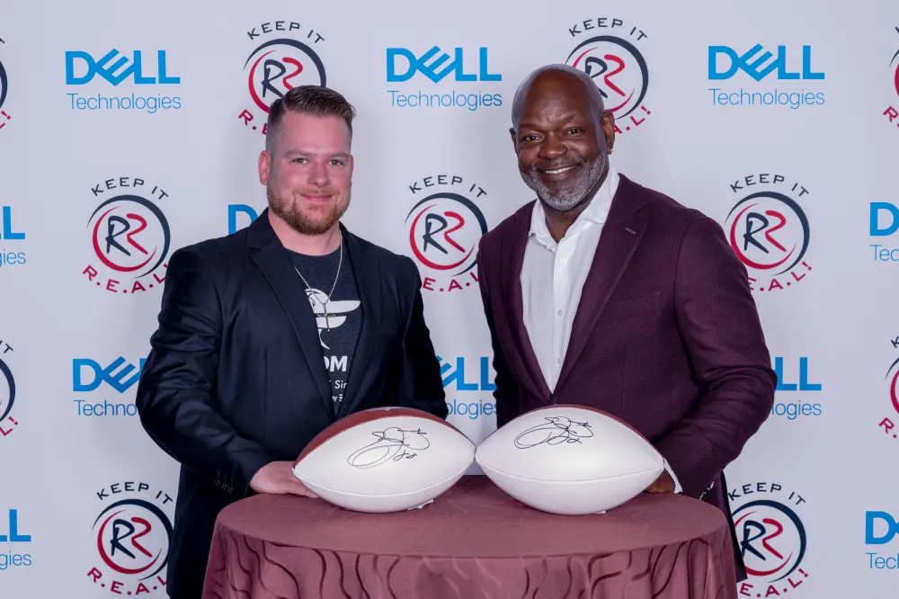 Matt Jones with Emmitt Smith
